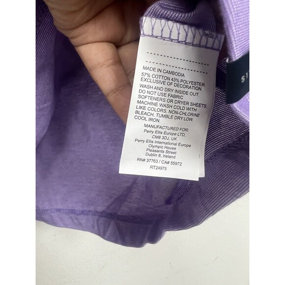 Perry Ellis Icon Polo Shirt Regular Fit Modern Performance Violet Men’s Large - Picture 6 of 6